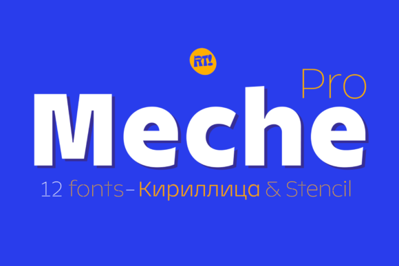 Meche Pro: A Geometric Typeface for Modern Design