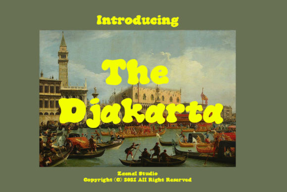 The Djakarta: A Retro Display Font for Modern Branding